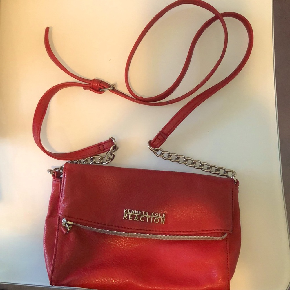 Kenneth Cole REACTION fold over red purse